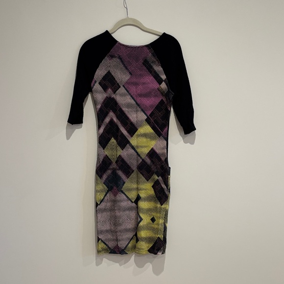 Desigual Multicolor Geometric Long Sleeve Dress - Picture 4 of 8